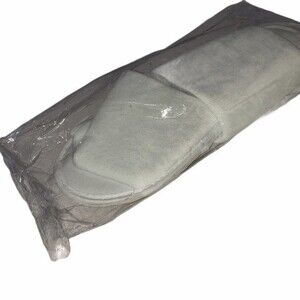 Spa Shower Hotel Slippers One Size Unisex Terrycloth Open Toe White Cotton NEW